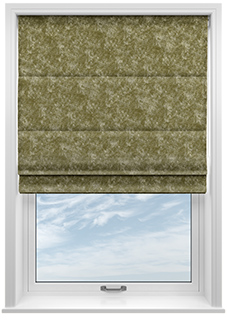 Caen Chenille, Golden Brown - Motorised Roman Blind